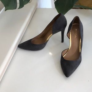 ✨ Merona Gray Suede Pumps
